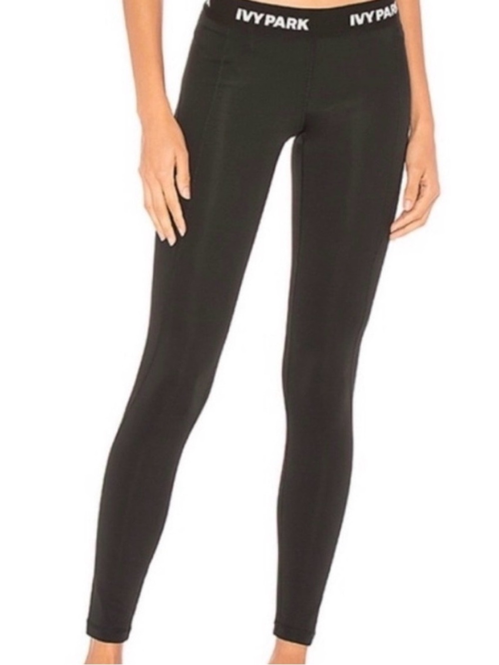 IVY PARK Black High-Waist Logo Leggings